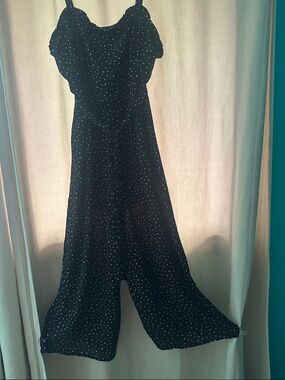 Sienna Sky Black Polka Dot Wide-Leg Jumpsuit